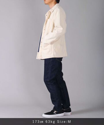 Organic Drill Coverall Jacket,NATURAL, large image number 10