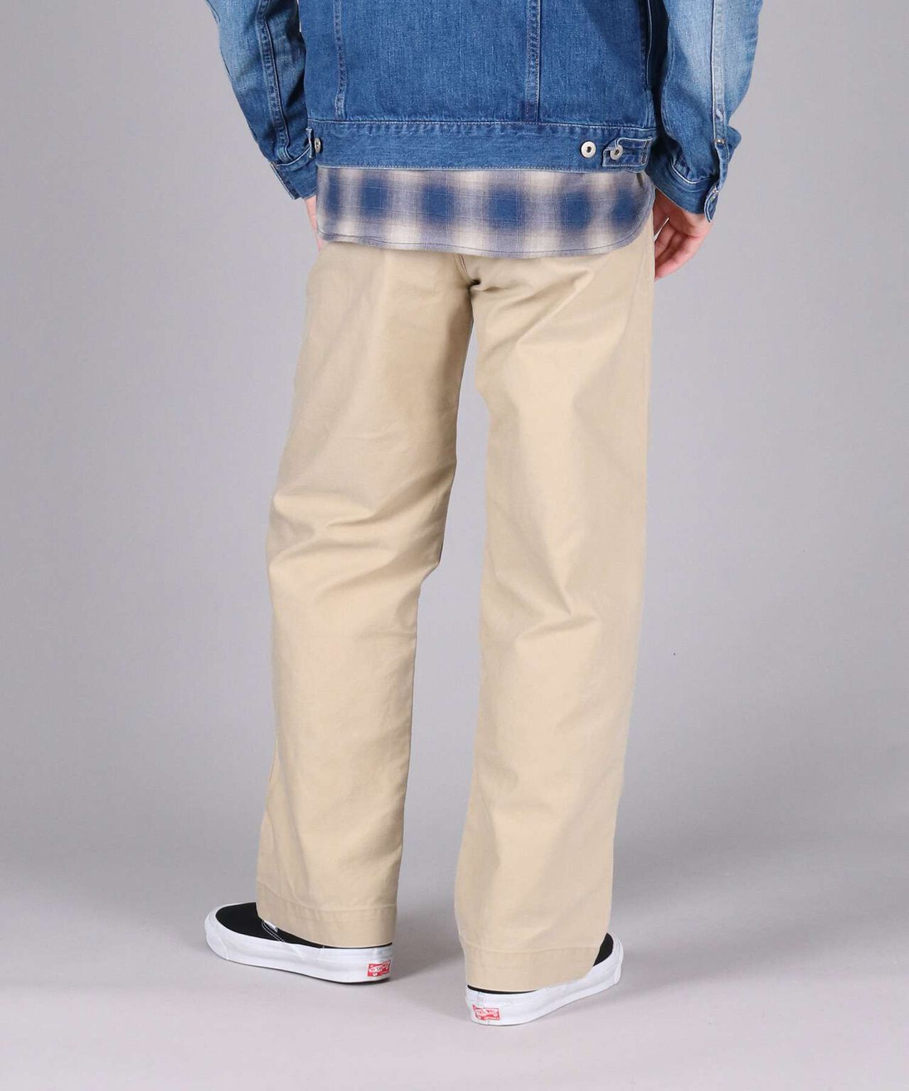 Sulphur Dyed Back Satin Wide Trousers,OLIVE, large image number 2