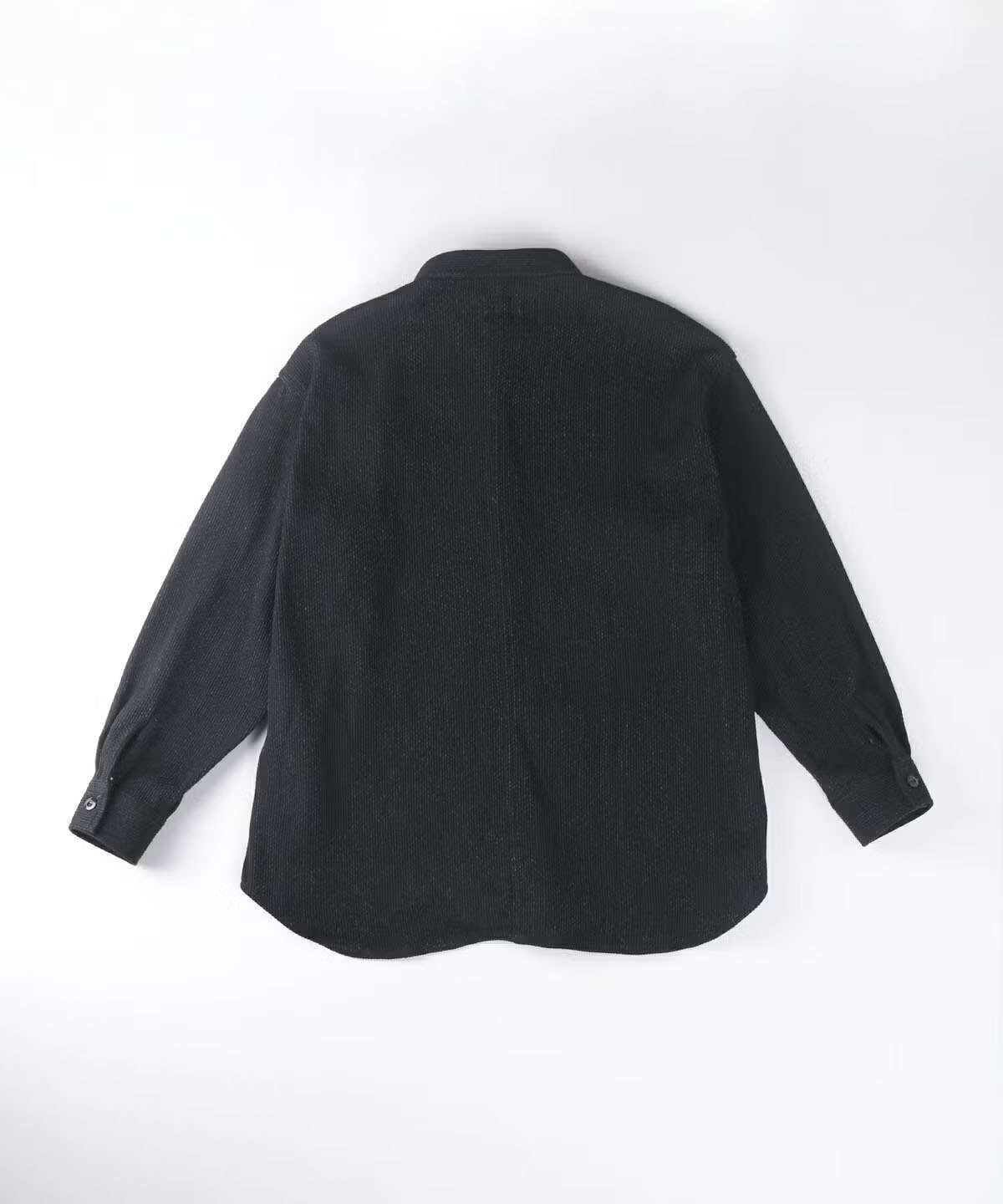 Sashiko Black Big Shirt Jacket