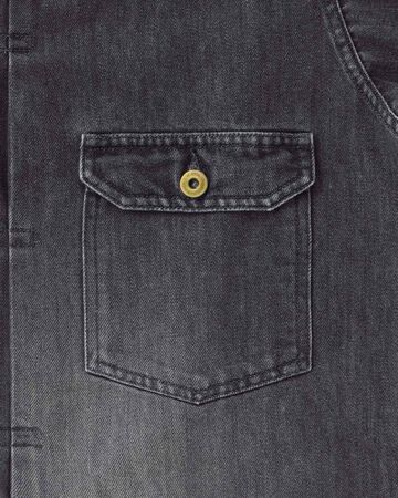 MEN | Light Type 1 Denim Jacket 9oz Washed Black,WASHED BLACK, large image number 5