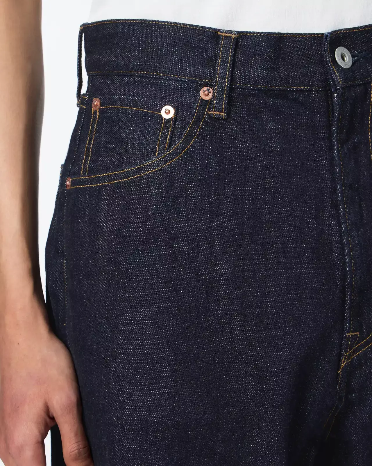 MEN | Selvedge Loose Jeans 12oz,INDIGO, large image number 3