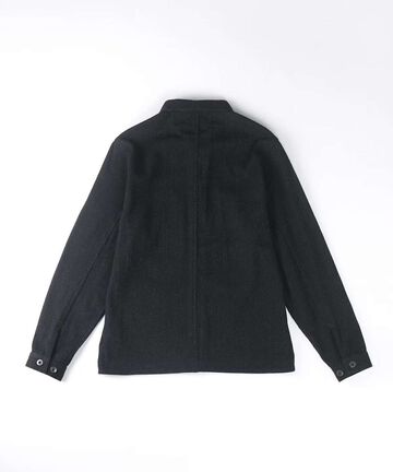 Sashiko Black Coverall Jacket,BLACK, large image number 6