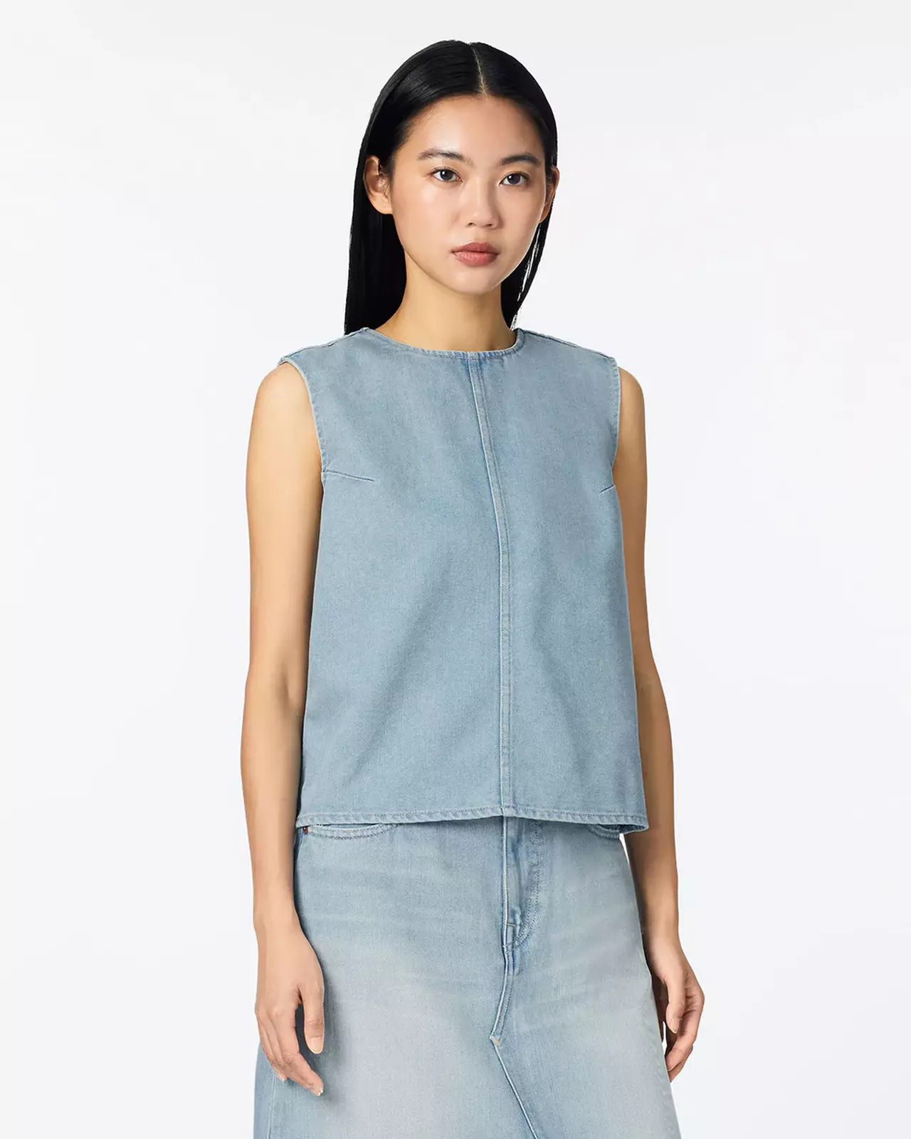 WOMEN | Light Denim NS shirt 9oz Light Indigo,LIGHT INDIGO, large image number 1