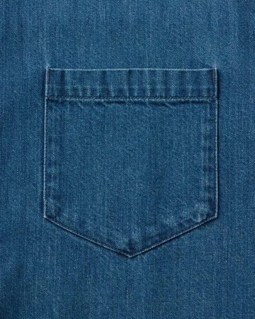 Light Denim Shirt 7oz,MEDIUM INDIGO, small image number 5
