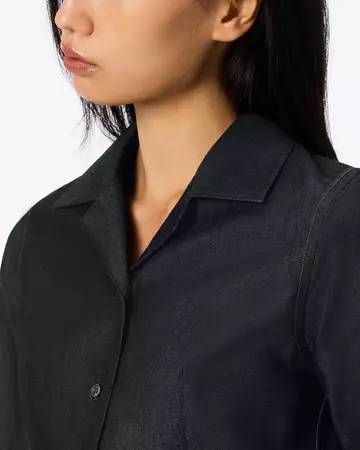 WOMEN | Light Denim Compact Shirt 7oz Rigid,RIGID, large image number 3