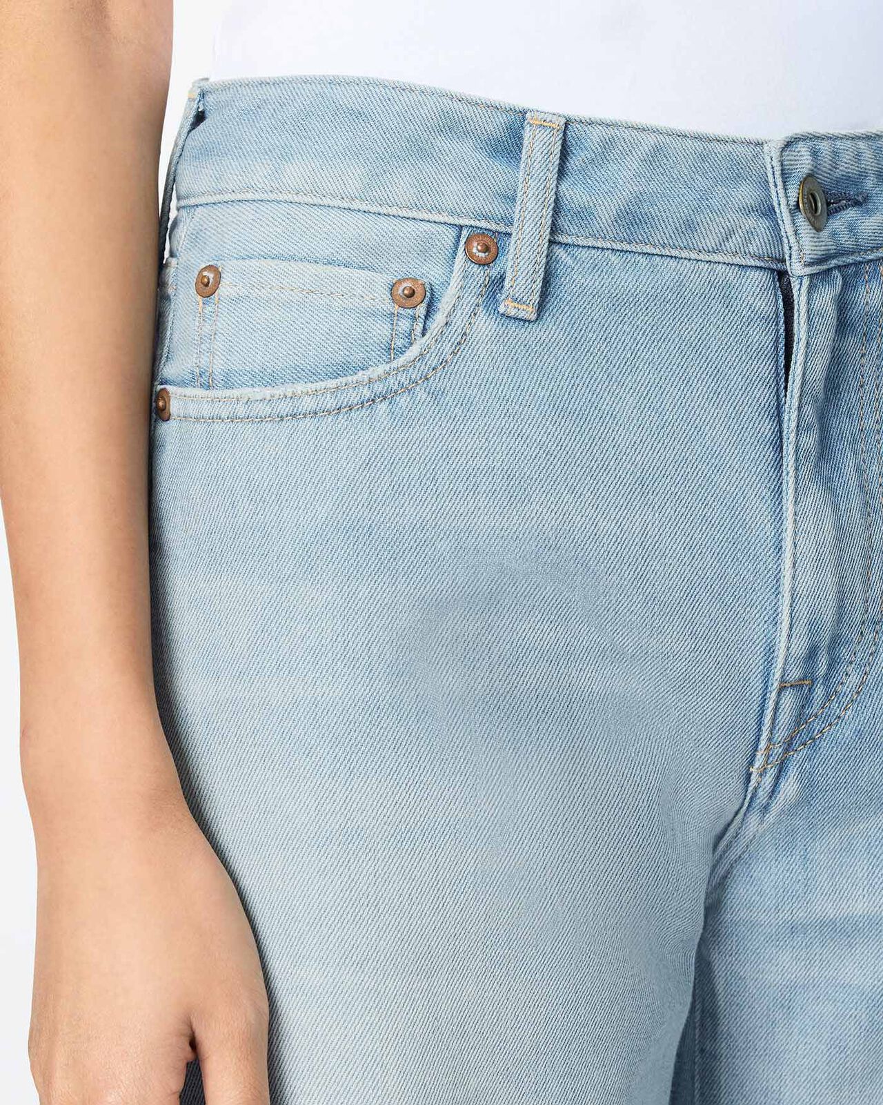 WOMEN | Light Baggy Jeans 9oz Light Indigo,LIGHT INDIGO, large image number 3