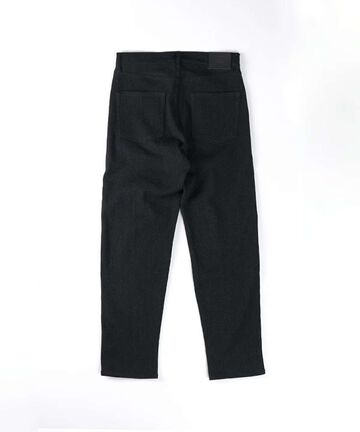 Sashiko Black Wide Tapered 5P Pants,BLACK, large image number 5