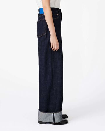 Selvedge Wide Straight Jeans 12oz,INDIGO, small image number 1