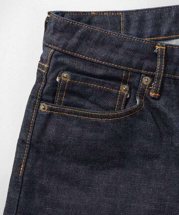 J201 14.8oz US Cotton Tapered Selvedge Jeans,INDIGO, large image number 4