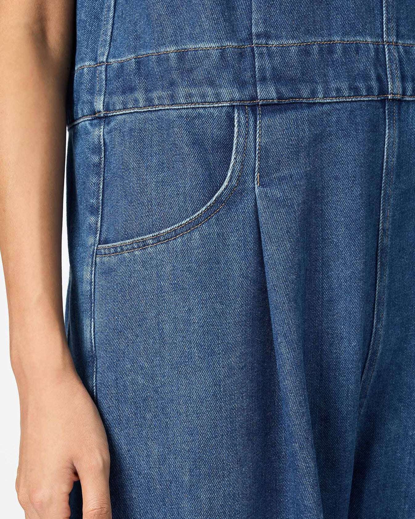 WOMEN | Light Denim Overalls 9oz Medium Indigo