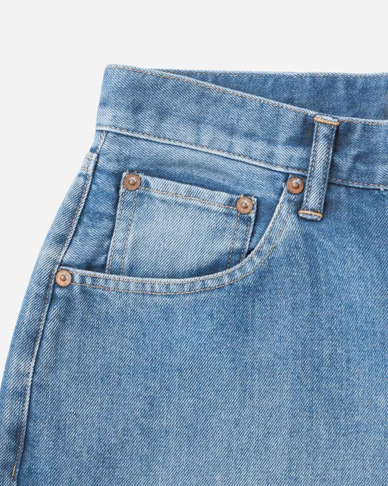 MEN | Light Loose Jeans 9oz Medium Indigo,MEDIUM INDIGO, large image number 9