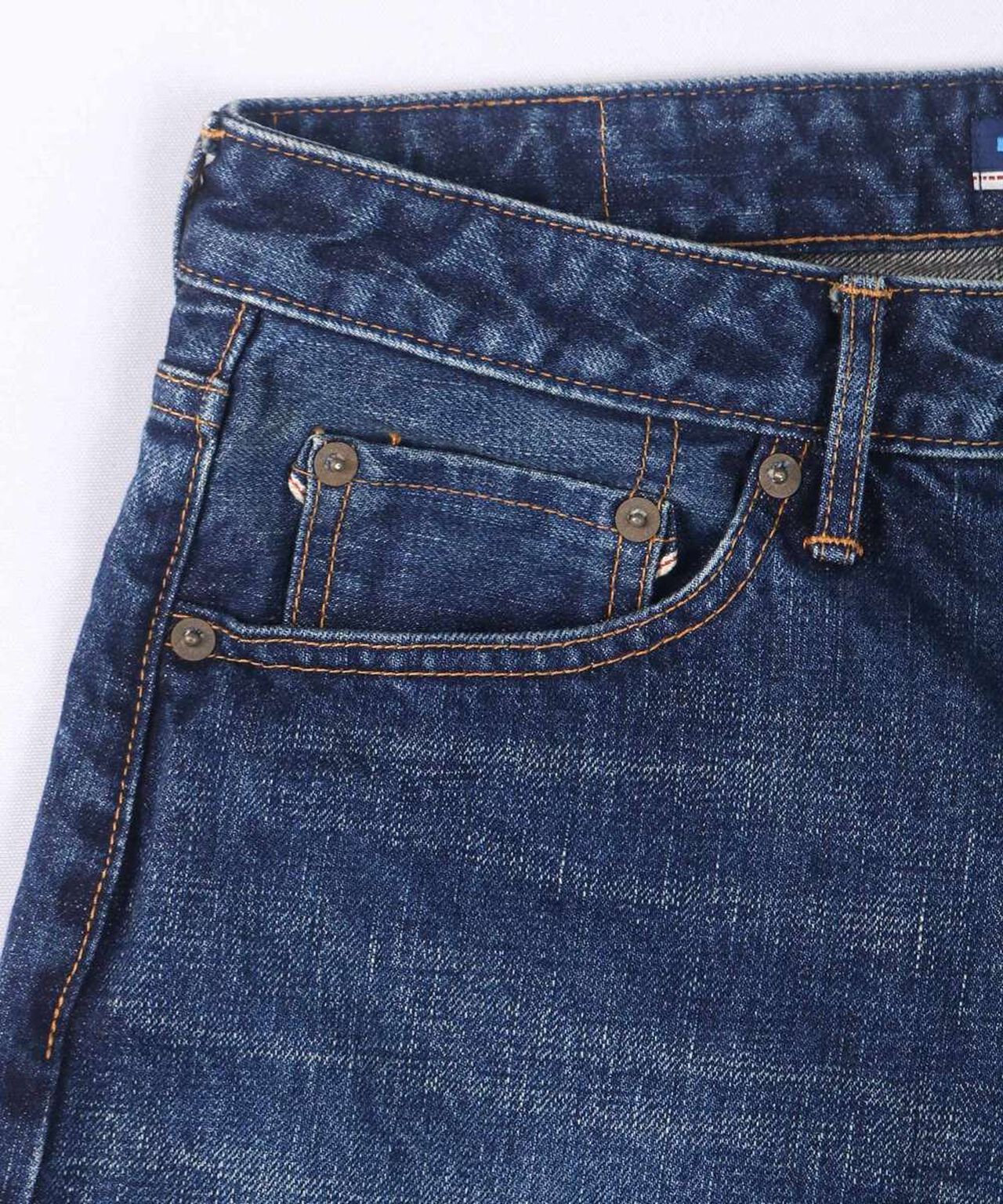 J401(D01) 14.8oz US Cotton Selvedge Jeans (Aging Wash)-DID-34,DARK INDIGO, large image number 10
