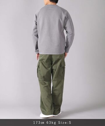 Sulphur Dyed Loose Satin Cargo Pants,OLIVE, large image number 21