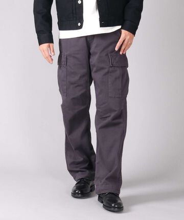 Sulphur Dyed Loose Satin Cargo Pants,OLIVE, large image number 10