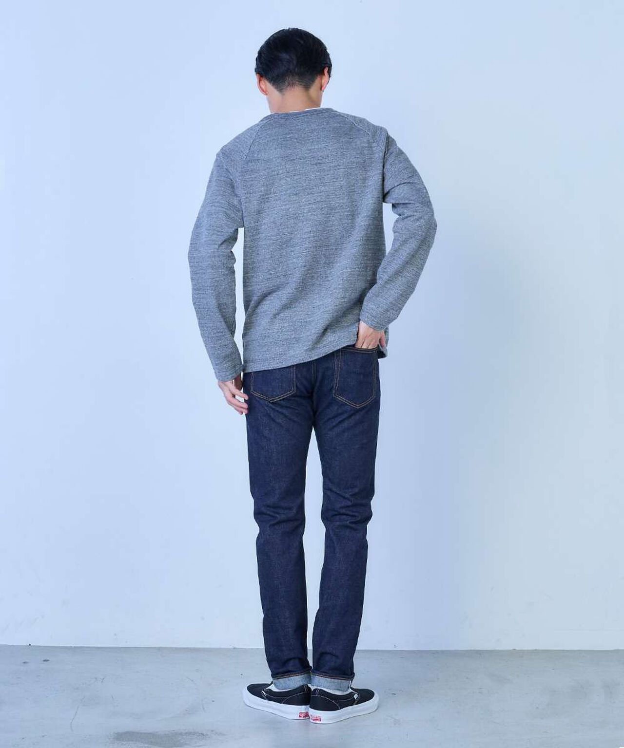 J201 CIRCLE Tapered 14.8oz American Cotton Vintage Selvedge Jeans,INDIGO, large image number 9
