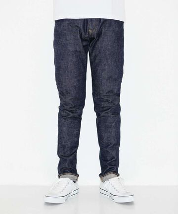 J204 CIRCLE Tapered 12.5oz African Cotton Vintage Selvedge Jeans,INDIGO, small image number 0