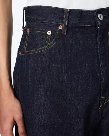 MEN | Selvedge Loose Jeans 16oz,INDIGO, large image number 3