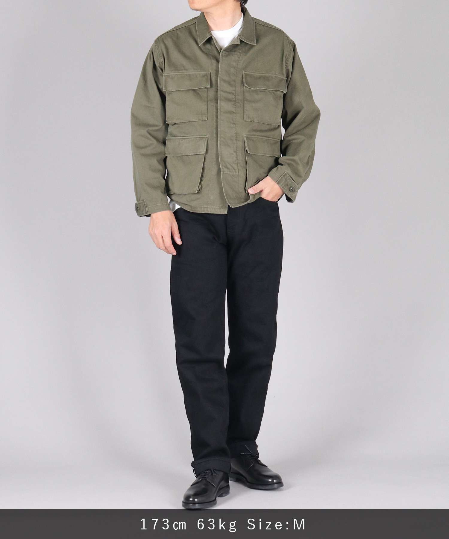 Sulphur Dyed Loose Satin Fatigue Jacket