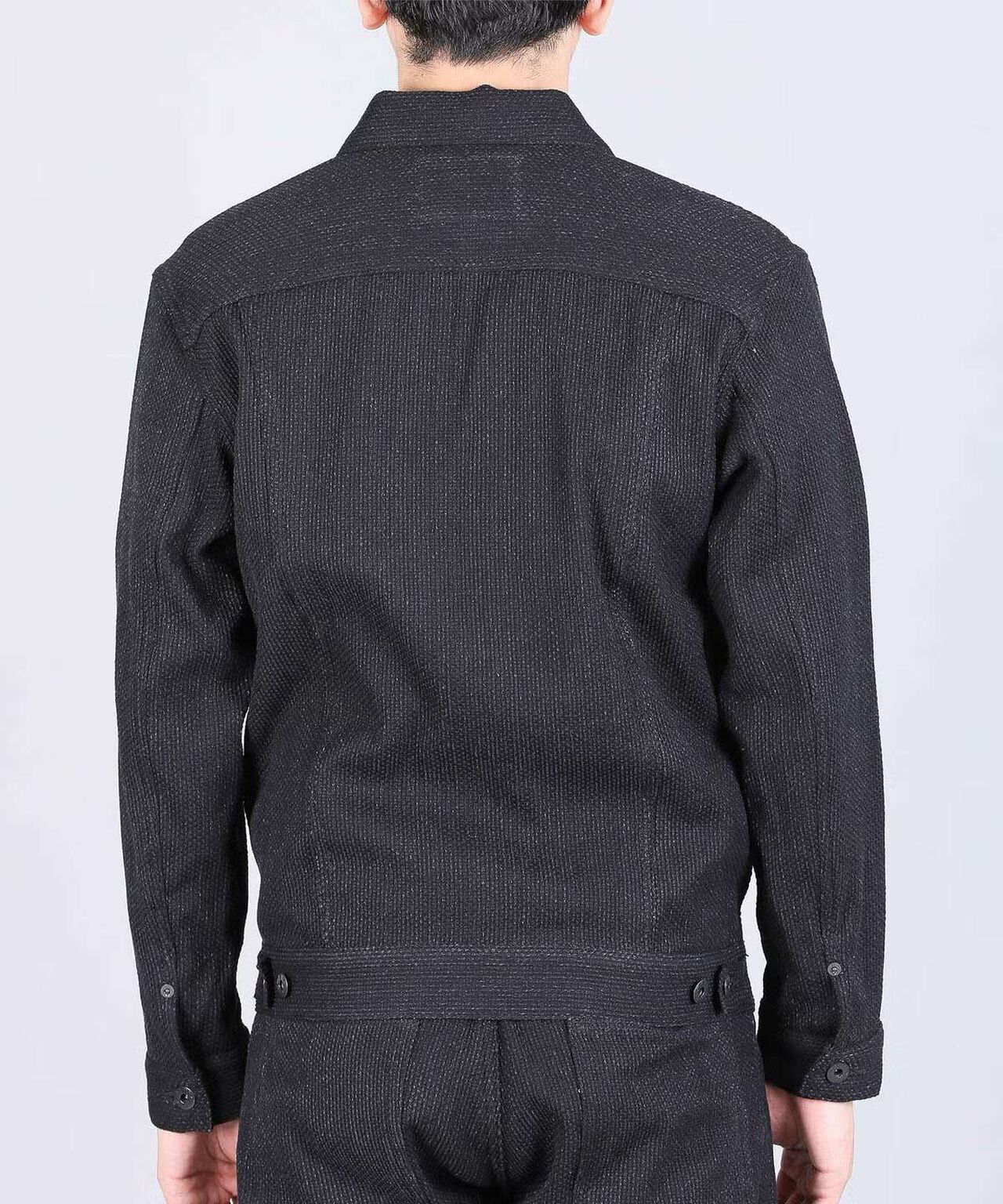 Sashiko Black Type 2 Jacket,BLACK, large image number 2