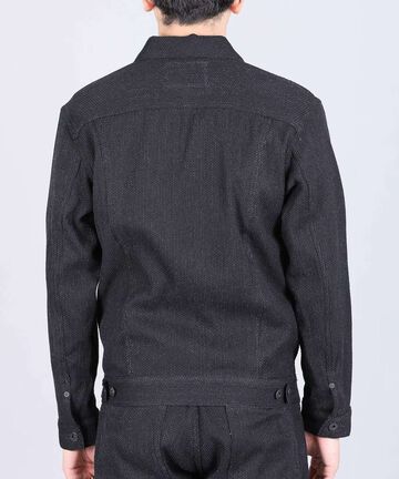 Sashiko Black Type 2 Jacket,BLACK, large image number 2