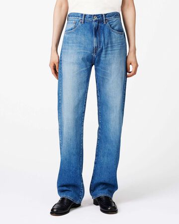 Selvedge Wide Jeans 12oz Medium Indigo,MEDIUM INDIGO, small image number 0