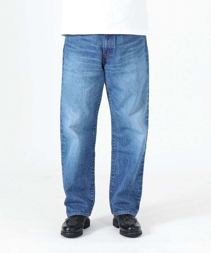 J501_MID 14.8oz US Cotton Loose Selvedge Jeans (Aging Wash),, medium