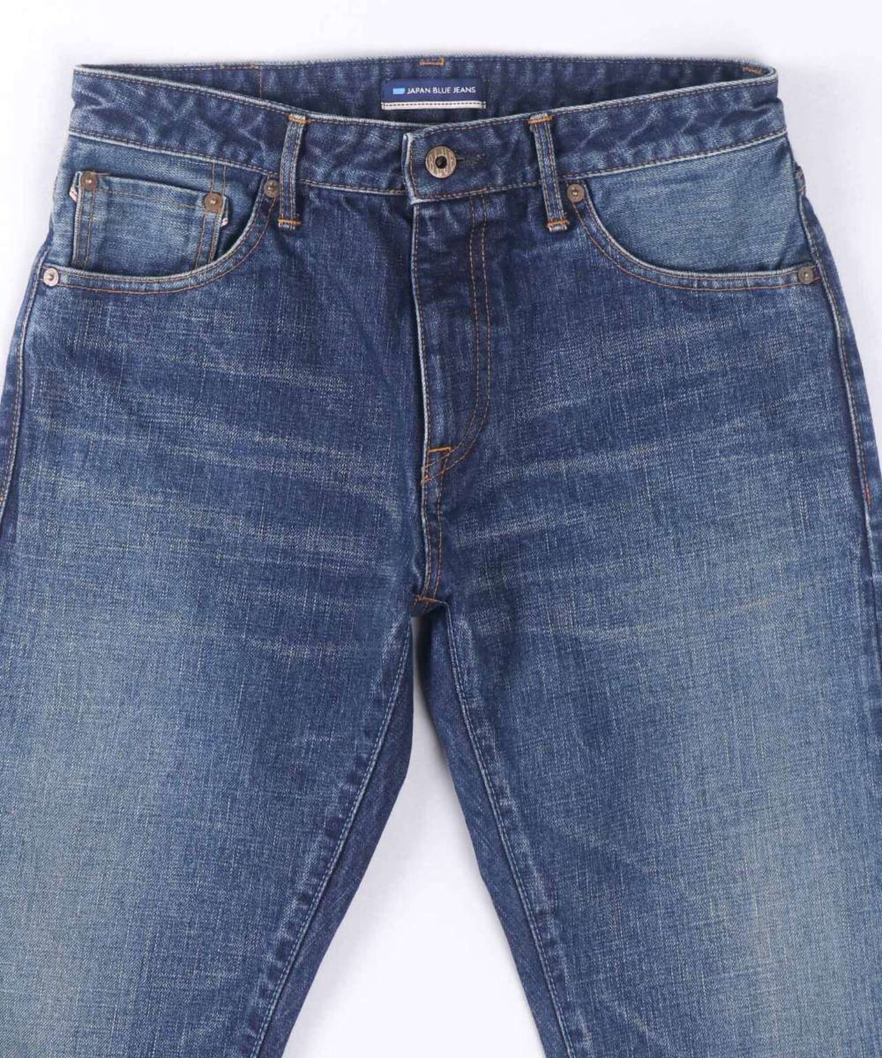 J301(D01) 14.8oz US Cotton Straight Selvedge Jeans (Aging Wash)-DID-34,DARK INDIGO, large image number 7