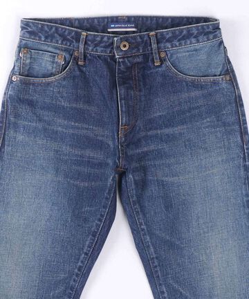 J301(D01) 14.8oz US Cotton Straight Selvedge Jeans (Aging Wash)-DID-34,DARK INDIGO, large image number 7