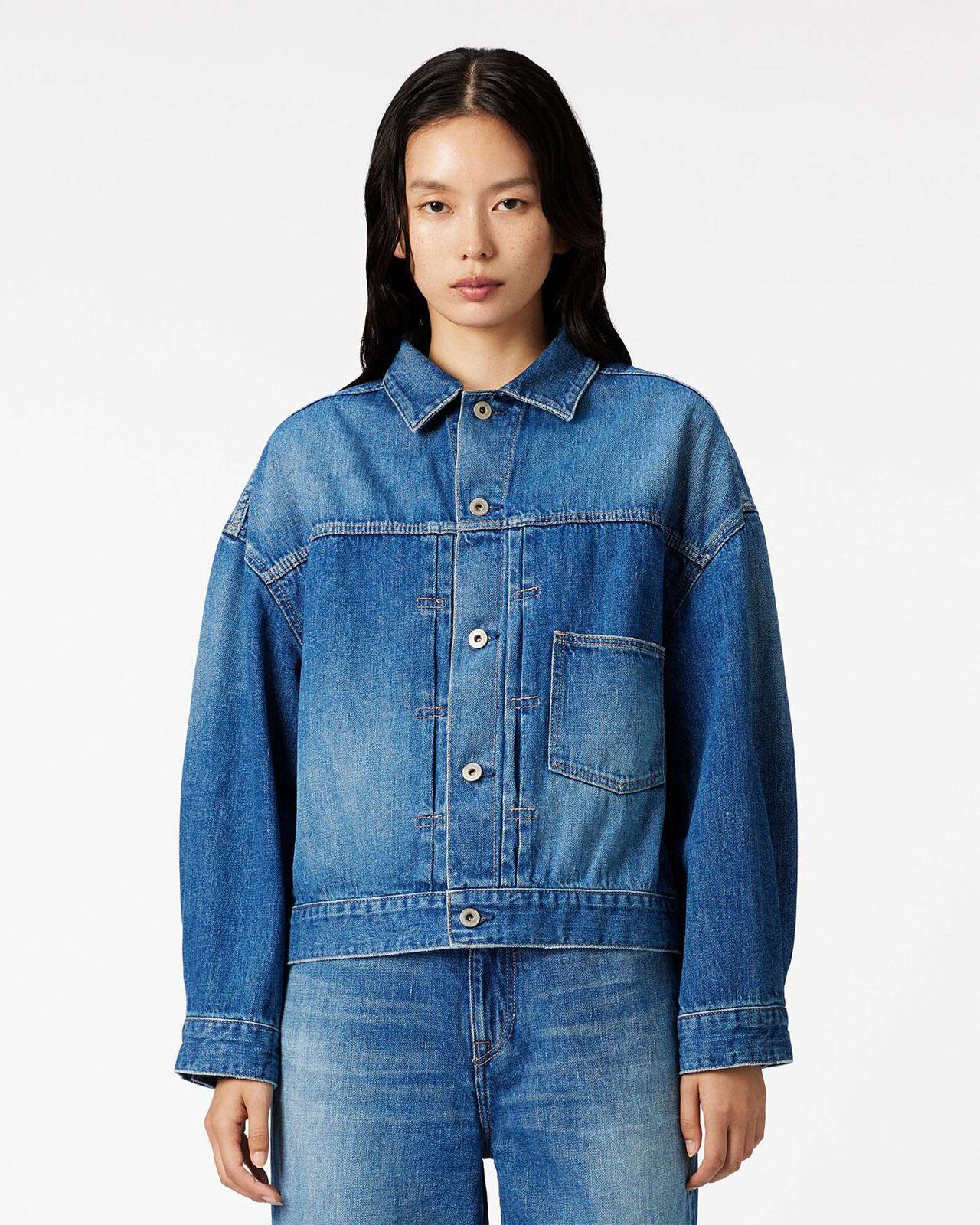 Selvedge Denim Jacket 12oz Medium Indigo,MEDIUM INDIGO, large image number 0