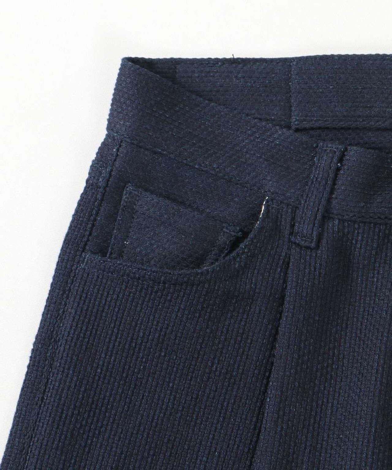 Sashiko Wide Tapered Pants,INDIGO, large image number 7