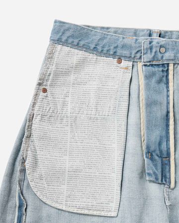 MEN | ReDESIGN Skew Wide Jeans 12oz Light Indigo,LIGHT INDIGO, large image number 8