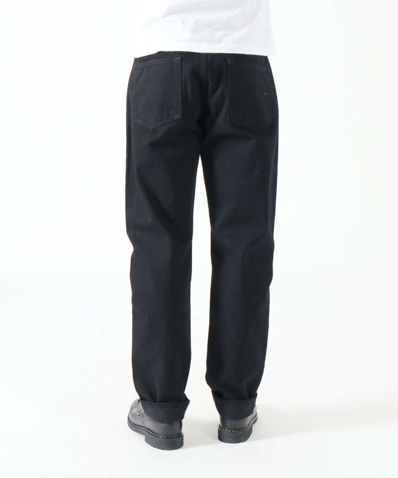 J414 14oz Black Classic Straight Selvedge Jeans,BLACK, large image number 4