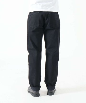 J414 14oz Black Classic Straight Selvedge Jeans,BLACK, small image number 4