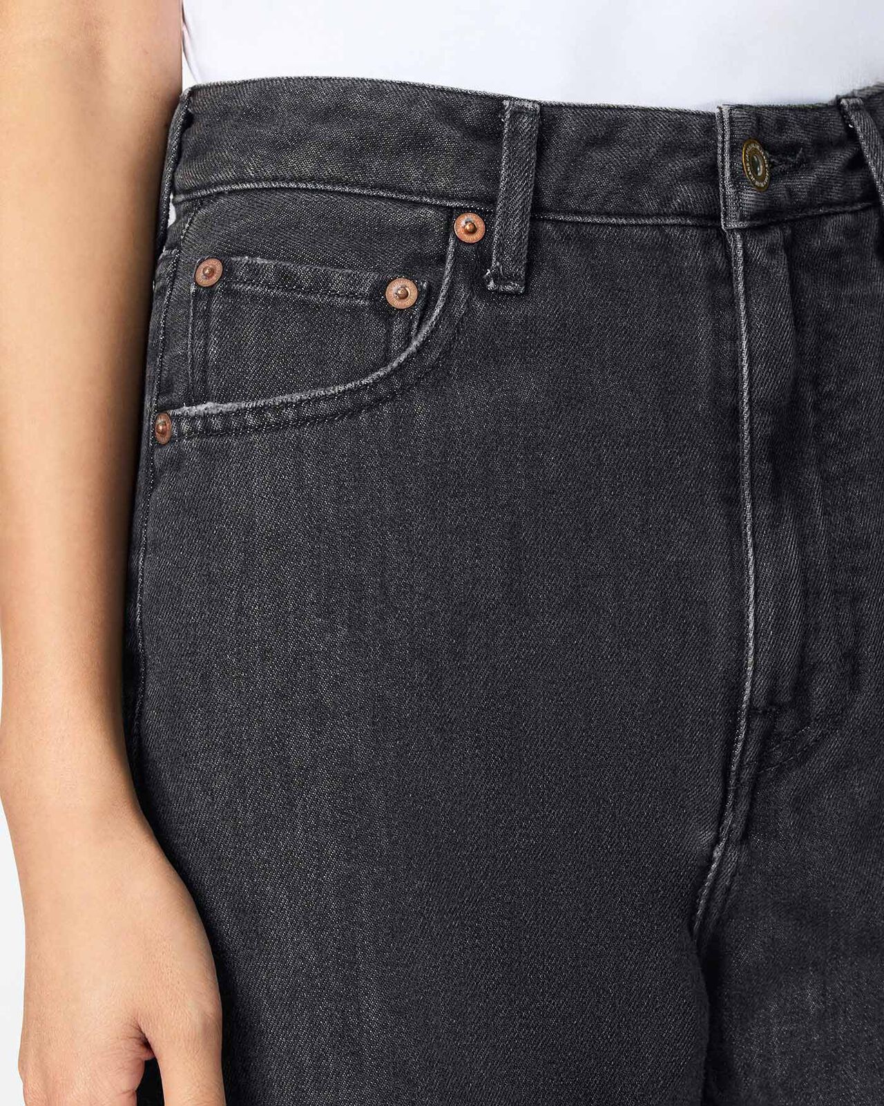 WOMEN | Light Straight Jeans 9oz Washed Black,BLACK, large image number 3