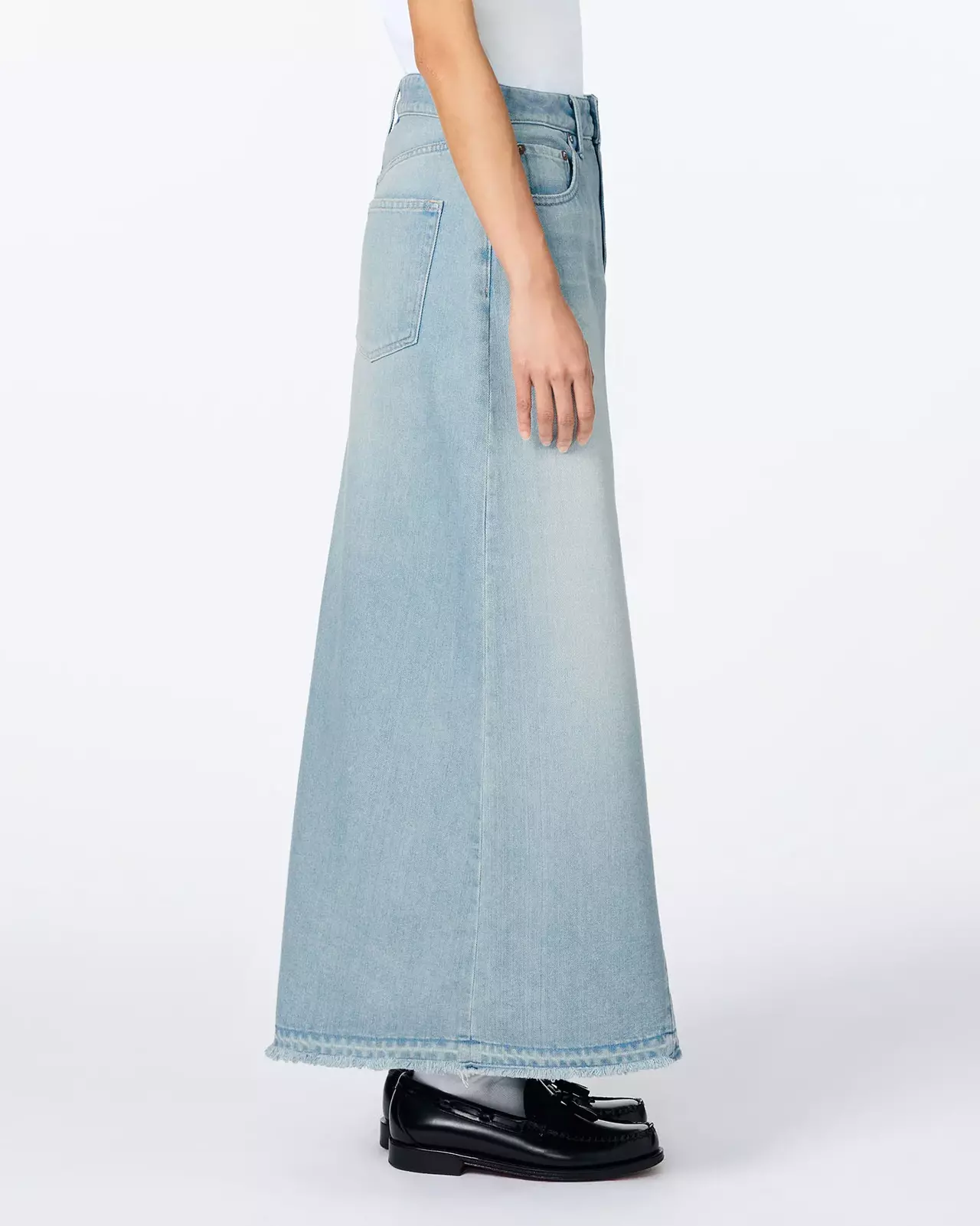WOMEN | Light Denim Skirt 9oz Light Indigo,LIGHT INDIGO, large image number 1