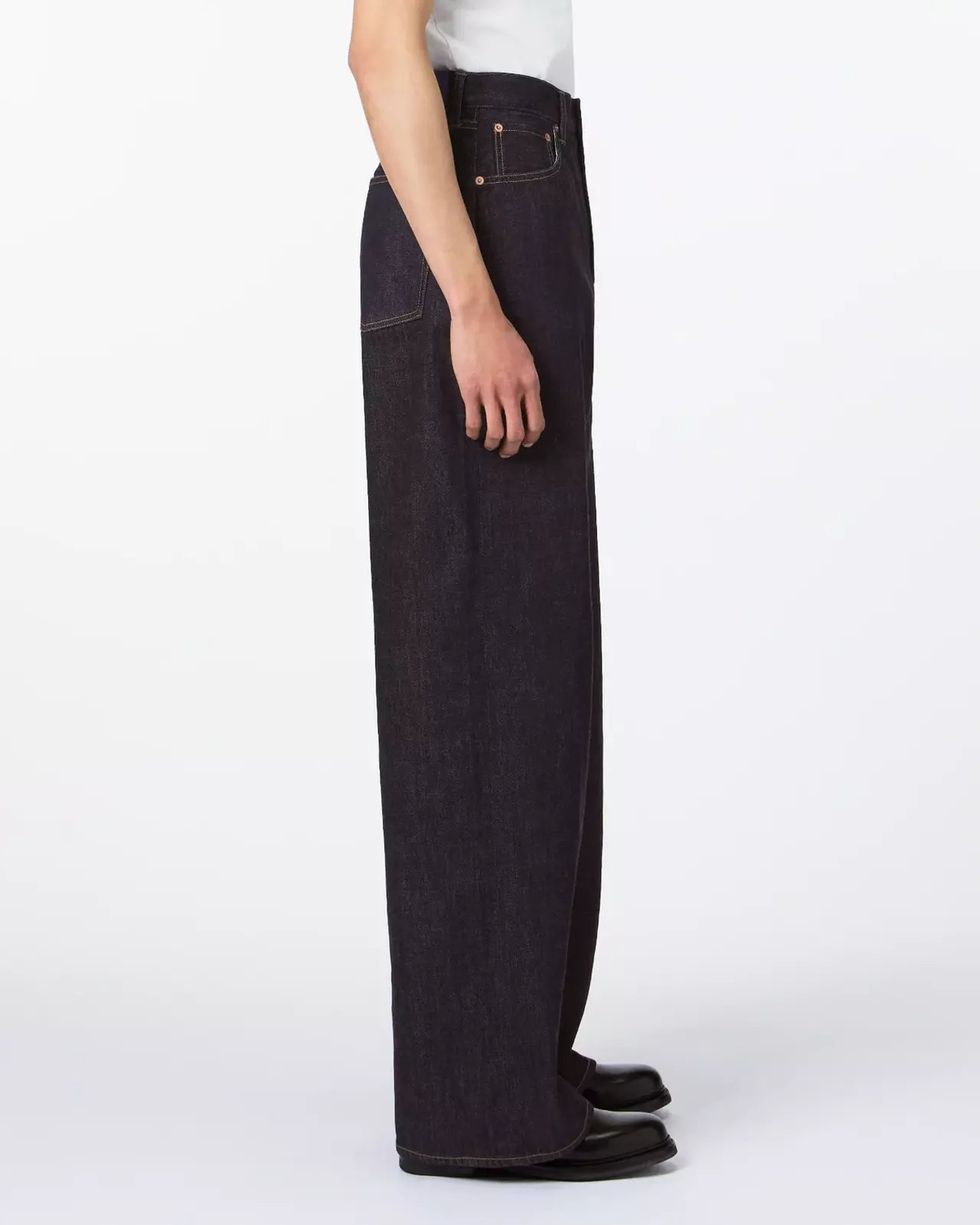 MEN | Selvedge Loose Jeans 14oz,INDIGO, large image number 1