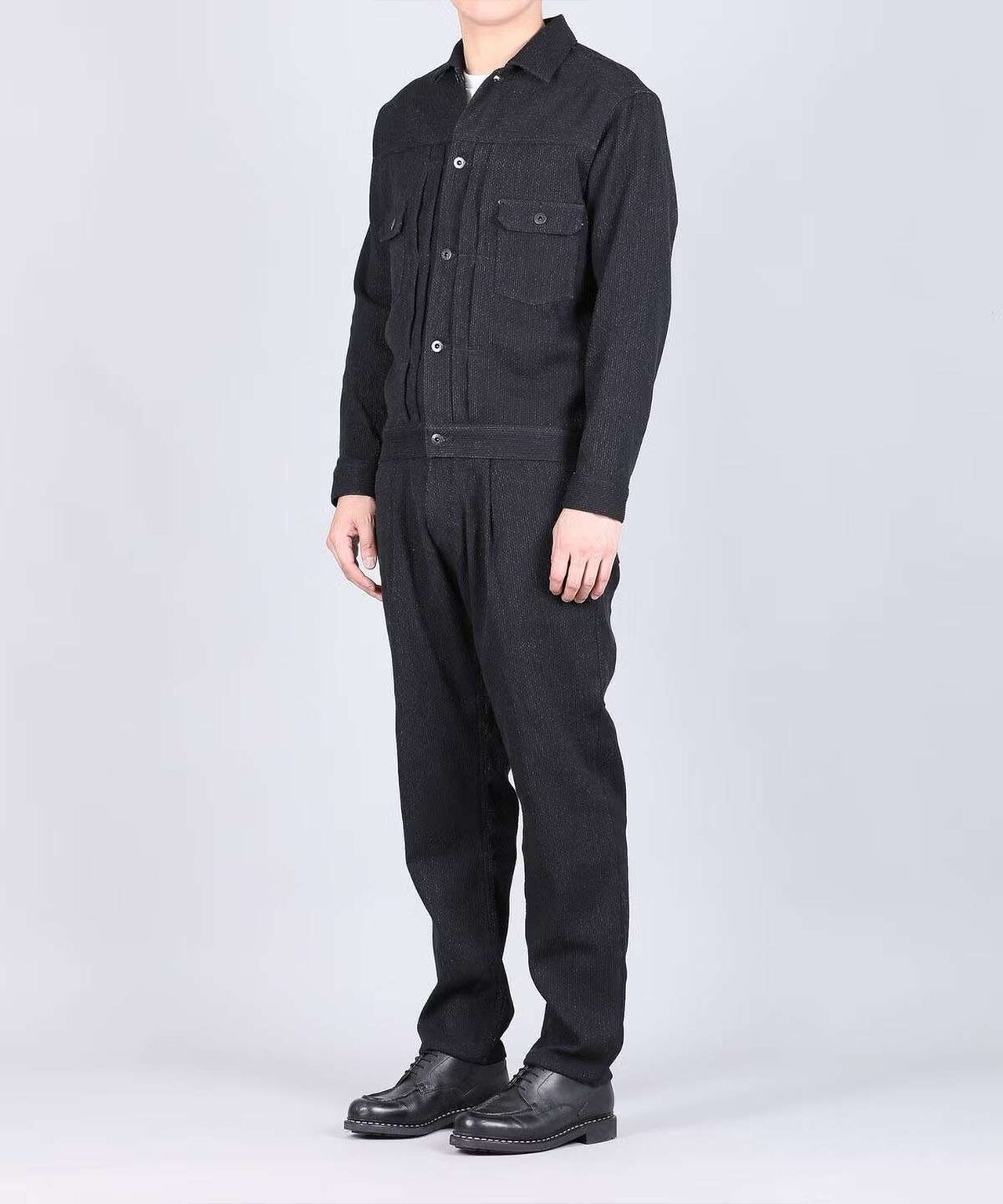 Sashiko Black Type 2 Jacket,BLACK, large image number 3