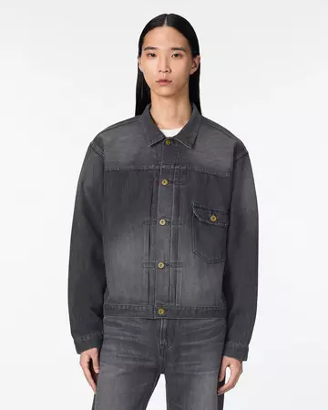 MEN | Light Type 1 Denim Jacket 9oz Washed Black,WASHED BLACK, large image number 0