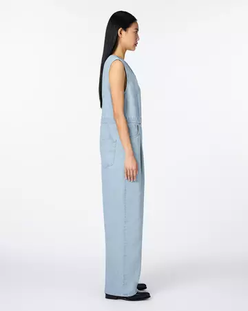 WOMEN | Light Denim Overalls 9oz Light Indigo,LIGHT INDIGO, large image number 1