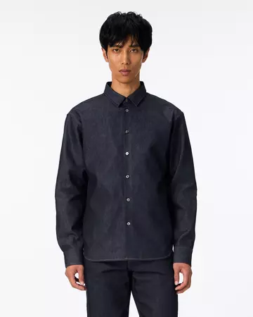 MEN | Light Denim Regular Shirt 7oz Rigid,RIGID, large image number 5