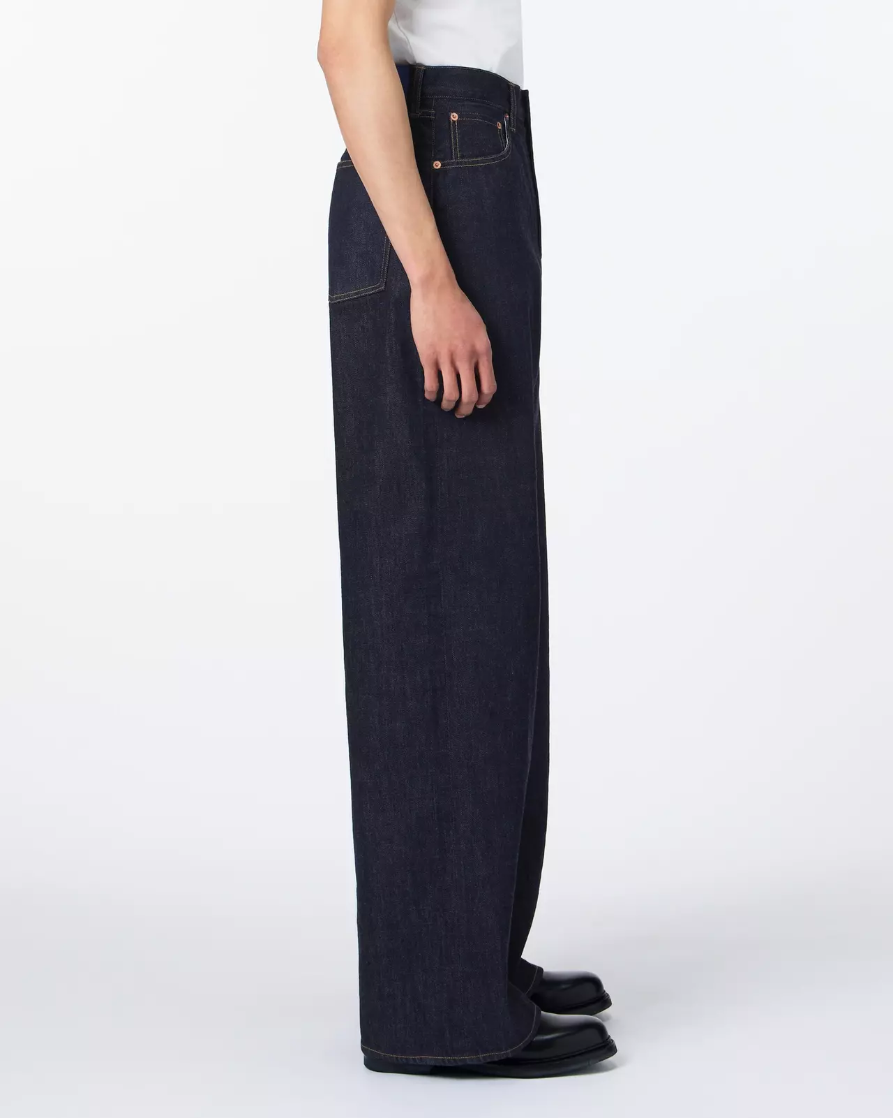 MEN | Selvedge Loose Jeans 12oz,INDIGO, large image number 1