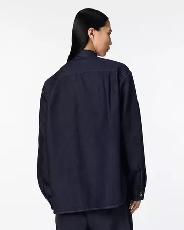 MEN | Light Relax Fit L/S Shirt 9oz,INDIGO, large image number 2