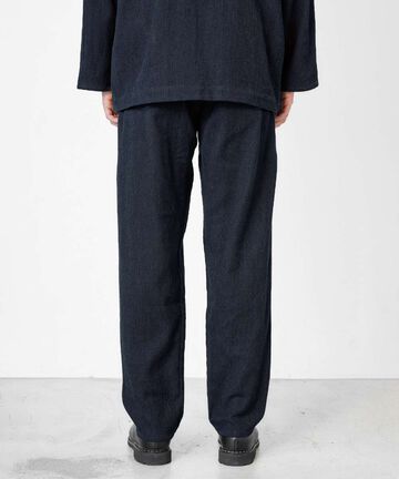 Sashiko Wide Tapered Pants,INDIGO, small image number 2