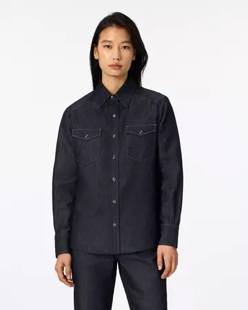 WOMEN | Light Denim Western Shirt 7oz Rigid,RIGID, large image number 5