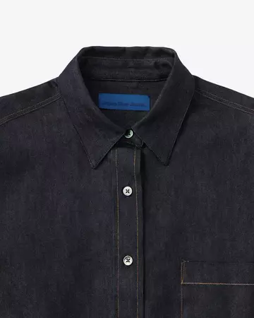 WOMEN | Light Denim Relax Shirt 7oz Rigid,RIGID, large image number 7