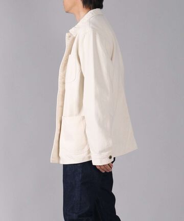 Organic Drill Coverall Jacket,NATURAL, large image number 7