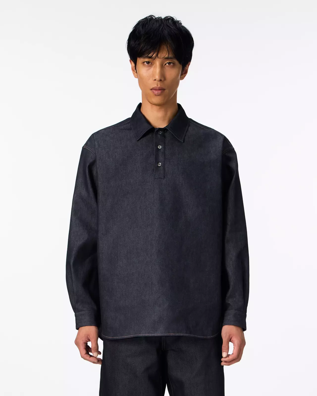 MEN | Light Denim Pullover Shirt 7oz Rigid,RIGID, large image number 5
