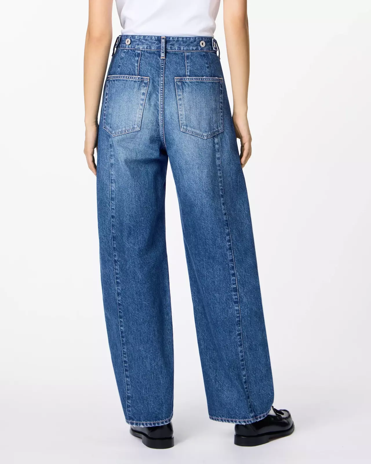 WOMEN | Panel Curve Jeans 11oz Medium Indigo,MEDIUM INDIGO, large image number 2