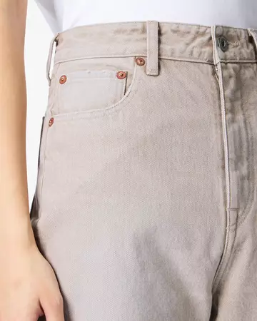WOMEN | Straight Jeans 13.5oz Beige,BEIGE, large image number 3