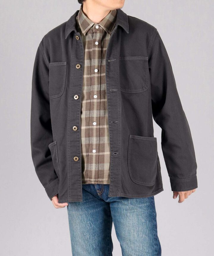 Organic Drill Coverall Jacket,, medium